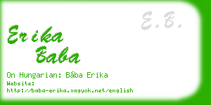 erika baba business card